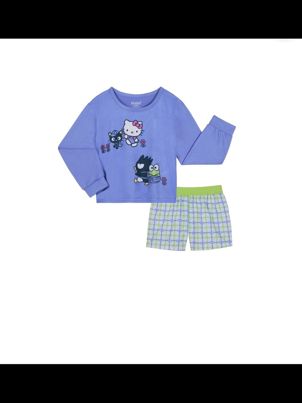 Hello Kitty Lilac Two-Piece Kids Pajama Set Size Xs 4/5